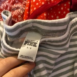 Pajama pants grey and white thin stripes